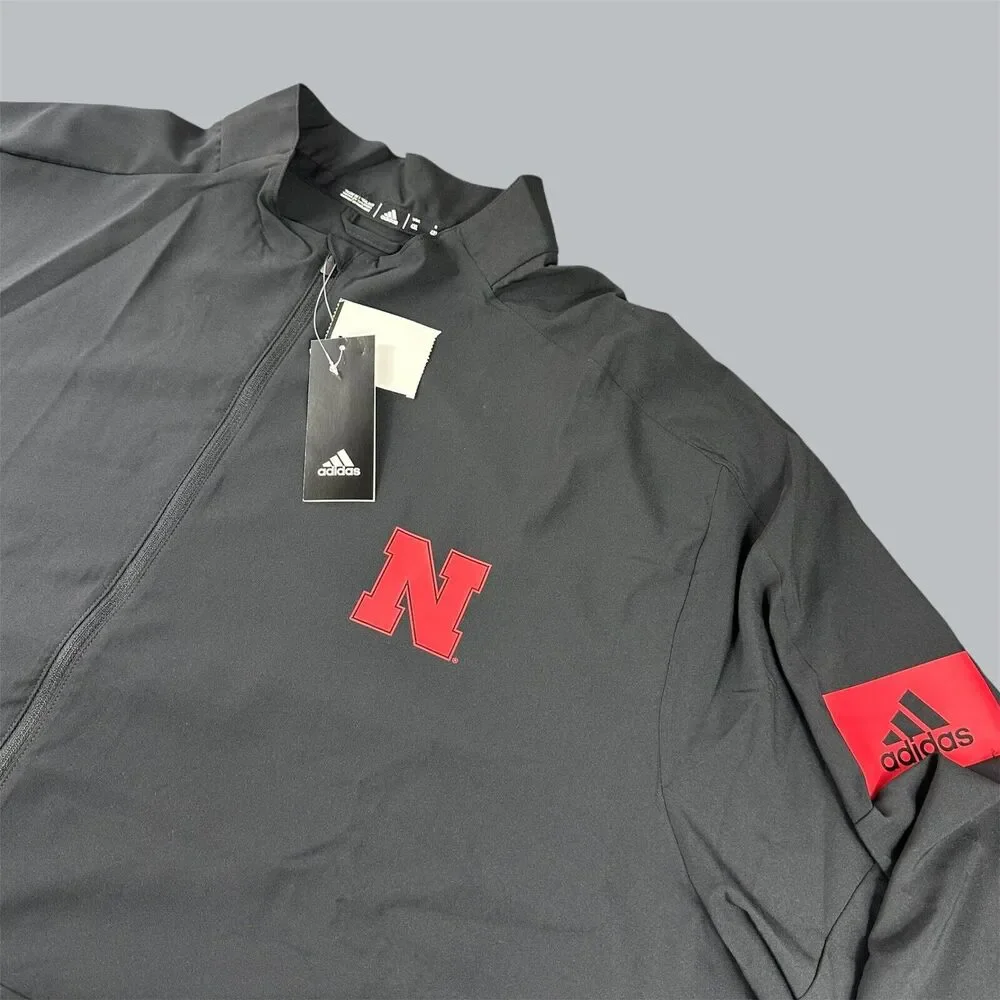Adidas Gray and Red Men's Hoodie